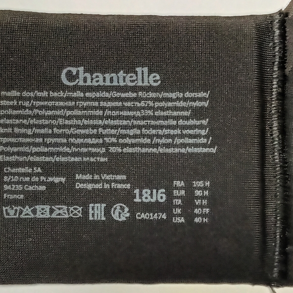 Chantelle Comfort Chick Back Smoothing T-shirt Brae Black New No Tag - Picture 9 of 9